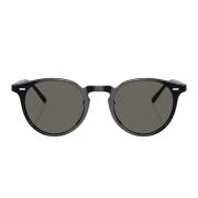 Vintage Ronde Key Bridge Zonnebril Oliver Peoples , Black , Unisex