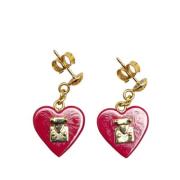 Pre-owned Metal earrings Louis Vuitton Vintage , Pink , Dames