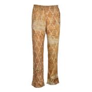 Viscose Casual Broek Paura , Beige , Heren