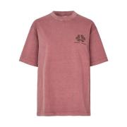 Gestreept Jersey T-shirt Regular Fit Samsøe Samsøe , Pink , Heren