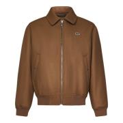 Bruine Aviator Jas Lacoste , Brown , Heren