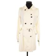 Pre-owned Fabric outerwear Burberry Vintage , White , Dames