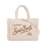 Beige Wollen Handtas met Franjes Saint Barth , Beige , Dames