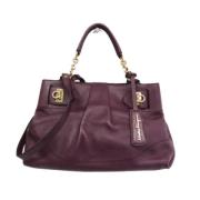 Pre-owned Leather handbags Salvatore Ferragamo Pre-owned , Purple , Da...