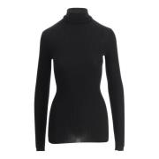 Zijde Kasjmier Hoge Hals Pullover Wild Cashmere , Black , Dames