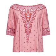 Bloemen Paisley Print Roze Top Etro , Pink , Dames