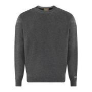 Lamswol Crewneck Trui Woolrich , Gray , Heren