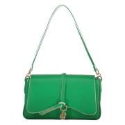 Schoudertas met klep- en drukknoopsluiting Love Moschino , Green , Dam...