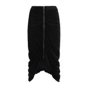 Zwarte Zijde Viscose Rok Isabel Marant , Black , Dames