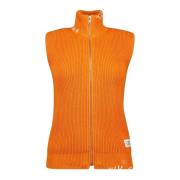 Gebreid Mouwloos Vest MM6 Maison Margiela , Orange , Dames