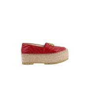 Pre-owned Leather espadrilles Gucci Vintage , Red , Dames