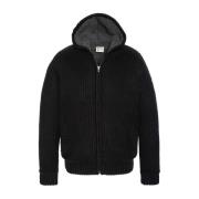 Zwarte hoodie met korte mouwen Schott NYC , Black , Heren