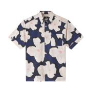 Bloemenshirt met marine details A.p.c. , Multicolor , Heren