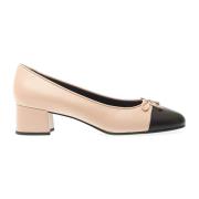 Beige Zwarte Pumps Elegant Stijl Tory Burch , Beige , Dames