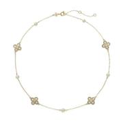 Parelhangerketting met gouden detail Tory Burch , Yellow , Dames