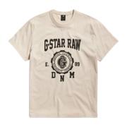 Klassiek T-shirt met korte mouwen G-star , White , Heren