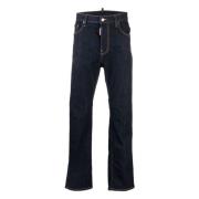 Navy Blauwe Broek Dsquared2 , Blue , Heren