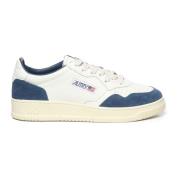 Wit Blauw Leren Sneakers Autry , White , Heren