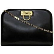 Pre-owned Leather shoulder-bags Salvatore Ferragamo Pre-owned , Black ...