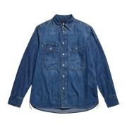 Denim Shirt Nimes Langarmshirt G-star , Blue , Heren