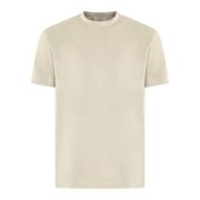 Supima Beige Interlock T-Shirt Valenza , Beige , Heren