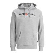 Vintage Logo Hoodie Sweatshirt Jack & Jones , Gray , Heren