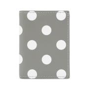 Polka Dot Portemonnee Grijs Leer Comme des Garçons , Gray , Dames