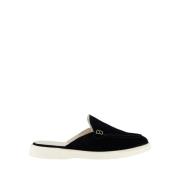 Zwarte Slip On Sandaal voor Dames Atelier Verdi , Black , Dames