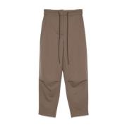 Wijde Broek in Zwart Tela , Brown , Dames