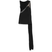 Zwarte Tule Minijurk Korte Mouw David Koma , Black , Dames