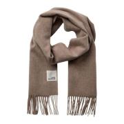 Zachte Beige wollen sjaal met franjes Sofie Schnoor , Beige , Dames