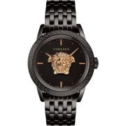 Empire Herenhorloge Zwart Staal 3D Medusa Logo Versace , Black , Heren