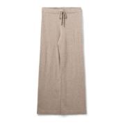 Wijde Pasvorm Wollen Broek Bruin Melange Sofie Schnoor , Beige , Dames