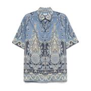 Rode Shirt Korte Mouw Etro , Multicolor , Heren