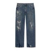 Jeans met vintage-effect Dolce & Gabbana , Blue , Heren