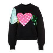 Hart Paillet Sweatshirt Essentiel Antwerp , Black , Dames