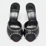 Pre-owned Leather sandals Christian Louboutin Pre-owned , Black , Dame...