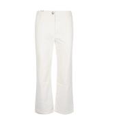 Witte katoenen broek Marella , White , Dames