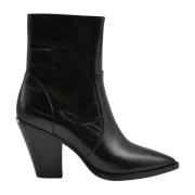 Zwarte platte schoenen Bootie in leer Michael Kors , Black , Dames