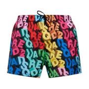 Zwembroek met logo Dsquared2 , Multicolor , Heren