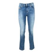 Katoen Elastaan Jeans Diesel , Blue , Dames