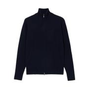 Wol-Kasjmier Rits Trui Brooks Brothers , Blue , Heren