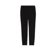 Zwarte Straight Leg Broek Max Mara Studio , Black , Dames