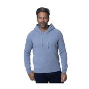 Blauwe Cashmere Hoodie Gran Sasso , Blue , Heren