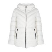 Gewatteerde Hoodie Jas Geox , White , Dames