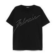 Zwarte T-shirts en Polos Balmain , Black , Heren