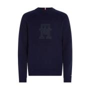 Katoenen Heren Trui Herfst/Winter Collectie Tommy Hilfiger , Blue , He...