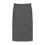 Phantom Suiting Midi Rok Remain Birger Christensen , Gray , Dames