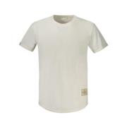 Wit Katoenen T-Shirt Calvin Klein , White , Heren