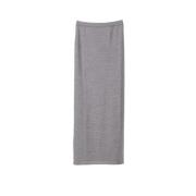 Merino Wol Lange Rok Grijs Moschino , Gray , Dames